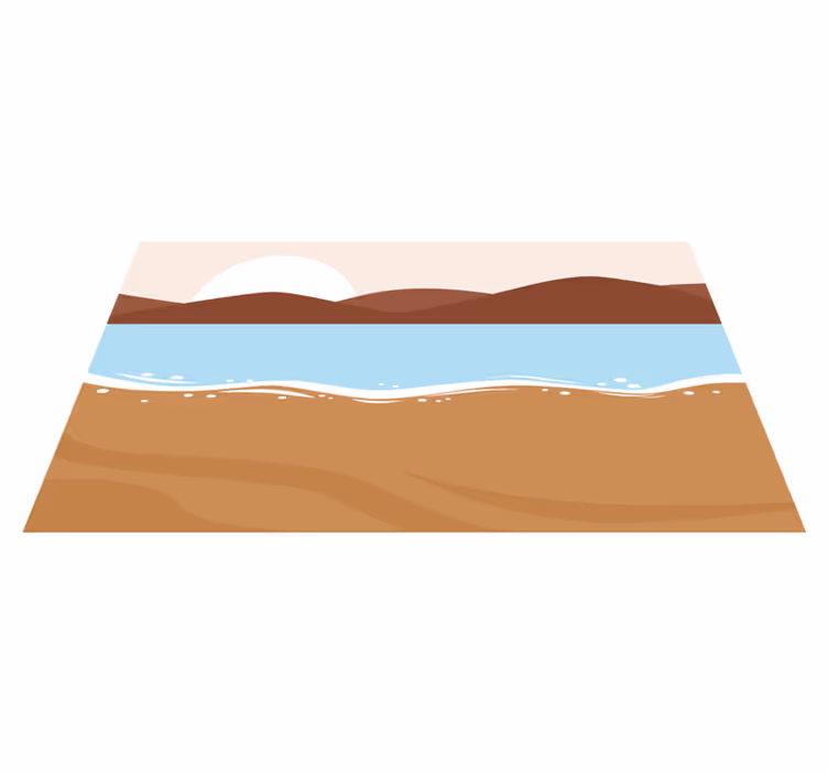 Desert Beach Scene nature rug - TenStickers