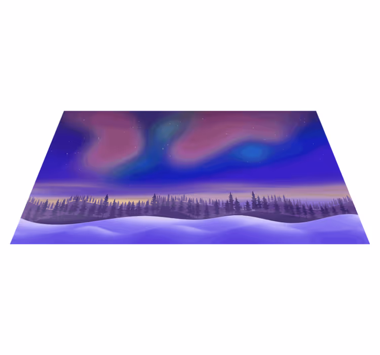 Aurora Night Sky nature rug - TenStickers