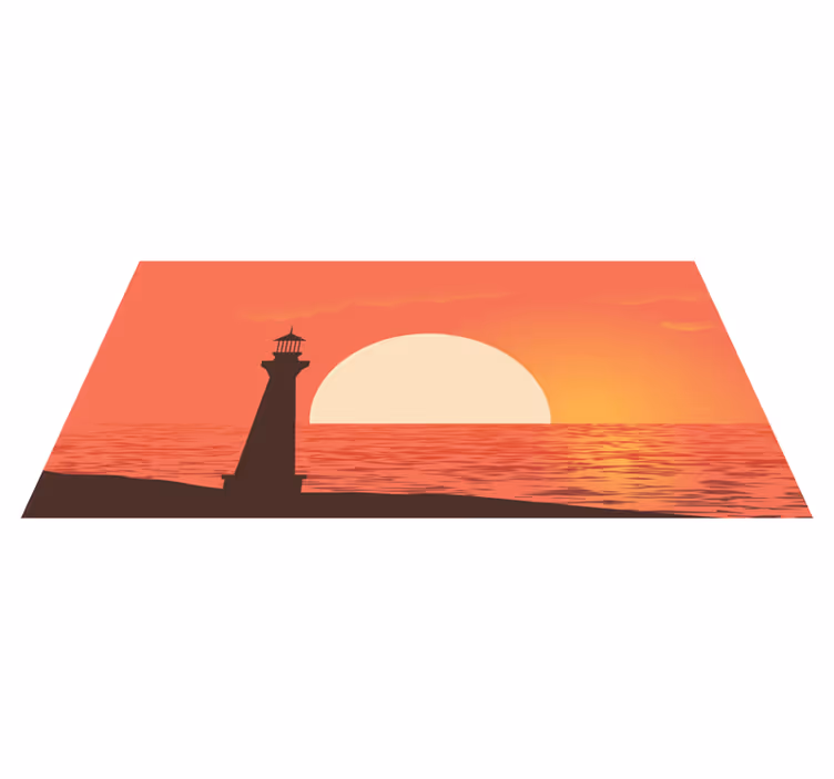 Coastal Sunset View nature rug - TenStickers