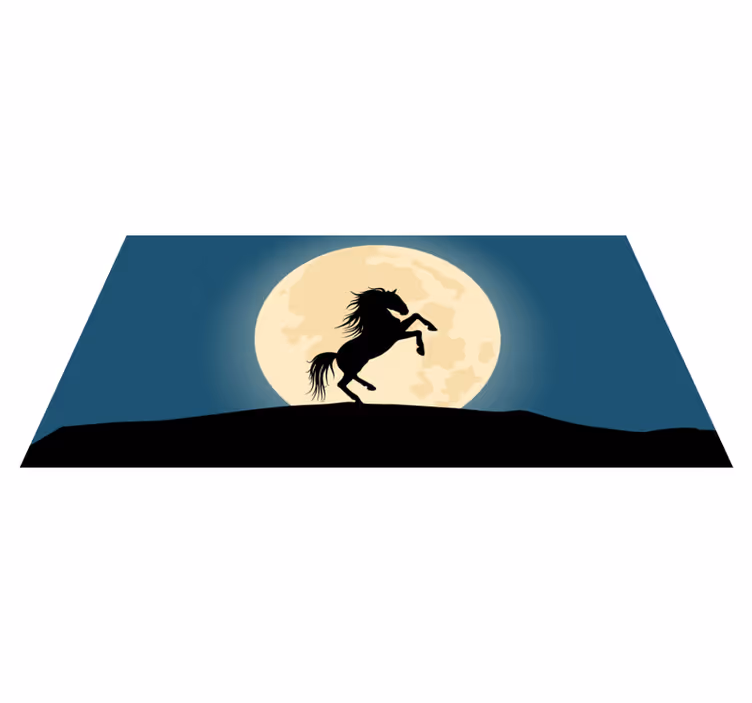 Majestic Horse Silhouette kids rug - TenStickers