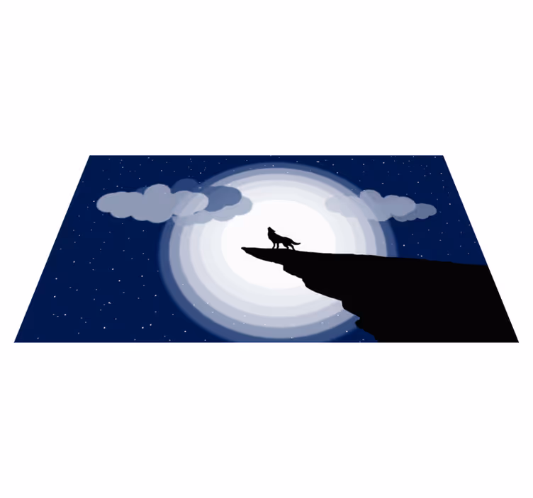 Crescent Moon Howl teenage bedroom rug - TenStickers