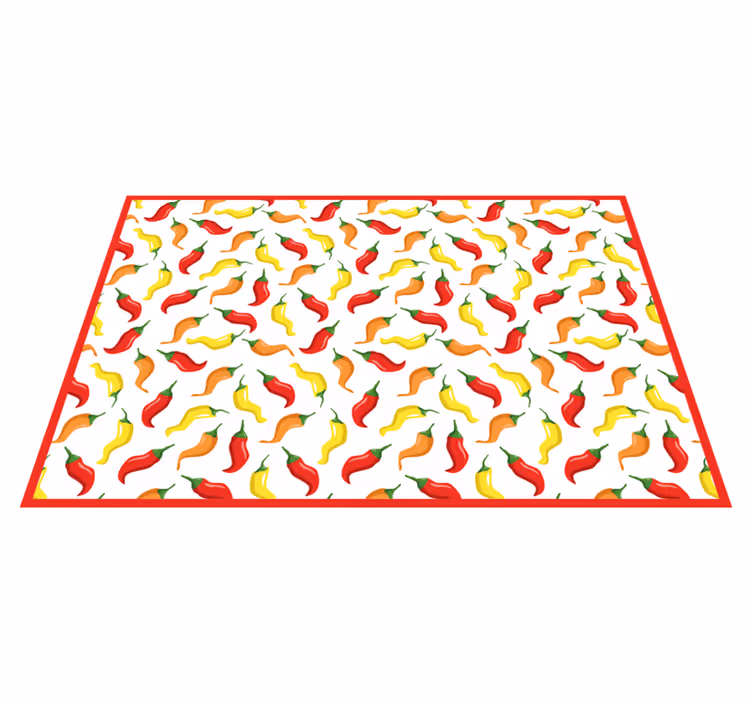 Chili Pepper Concept kids rug - TenStickers
