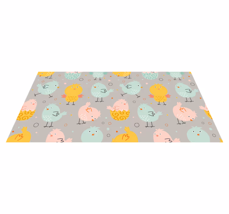 Colorful Bird Characters kids carpet - TenStickers