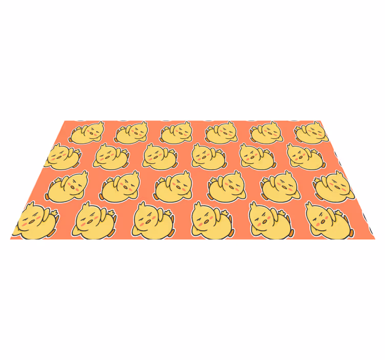 Charming Yellow Ducklings animal mat - TenStickers
