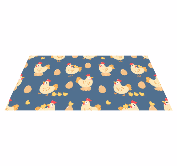 Charming Hen Pattern animal mat - TenStickers