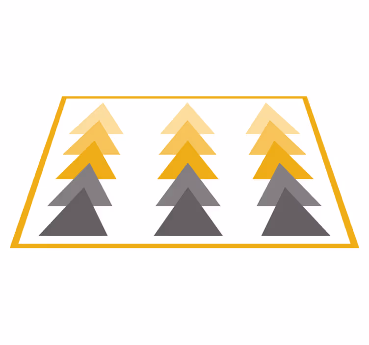 Triangular color cascade geometric rug - TenStickers