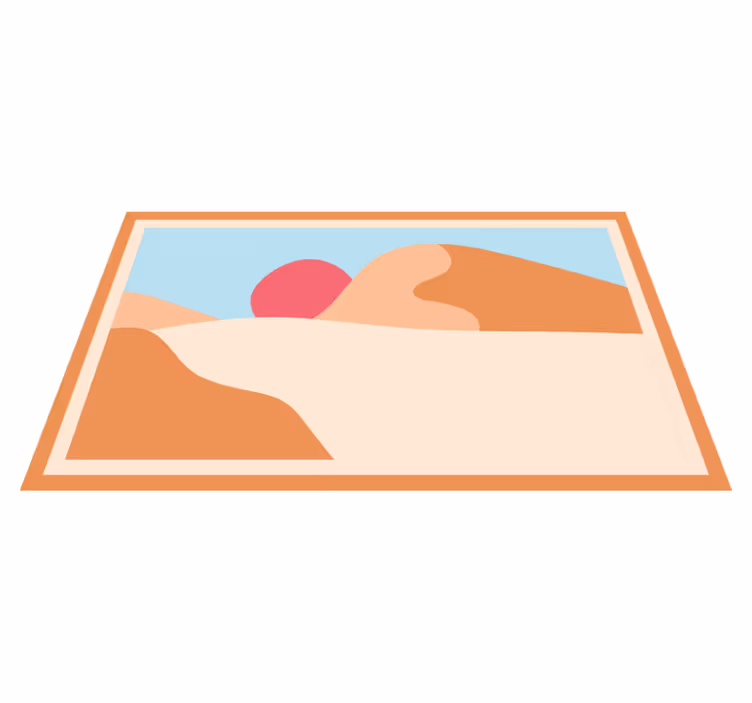 Sandy Landscape Sunset nature rug - TenStickers