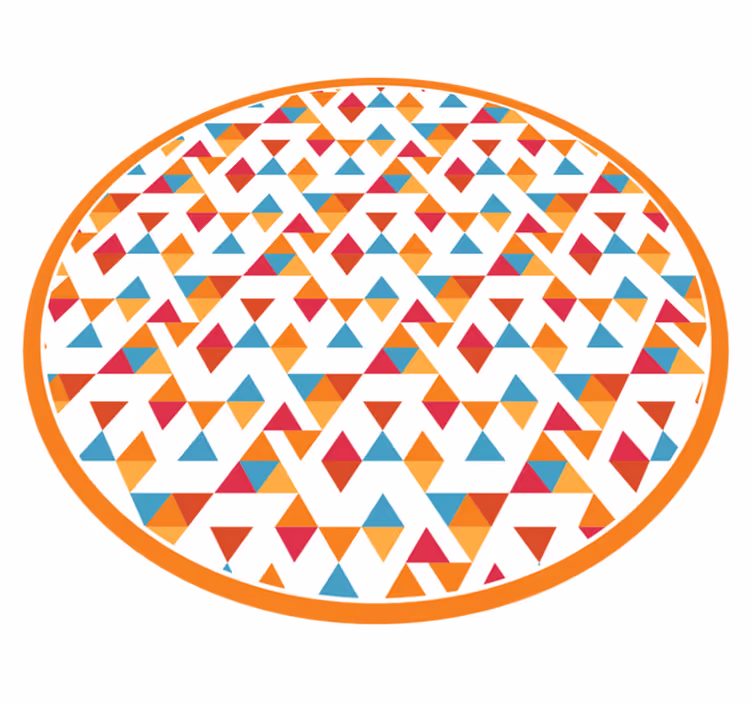 Colorful Triangular Shapes geometric rug - TenStickers