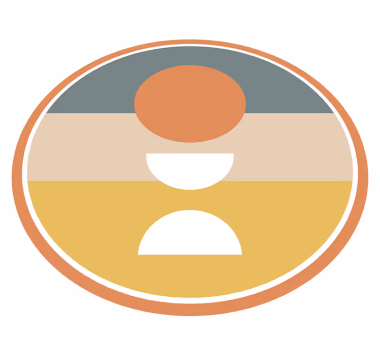 Circular Colour Harmony minimalistic rug - TenStickers