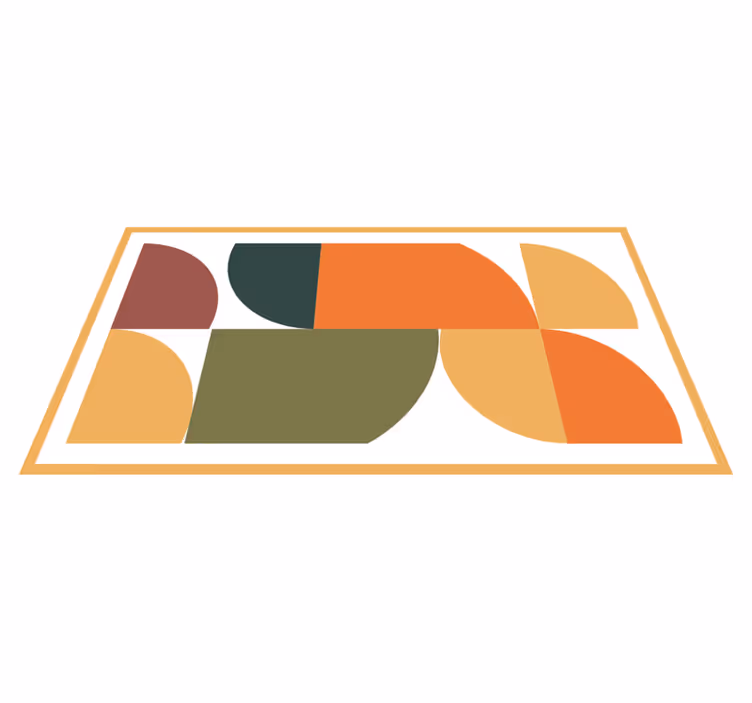 Vibrant Geometric Figures modern rug - TenStickers