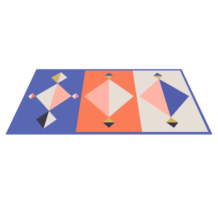 Abstract modern forms geometric rug - TenStickers