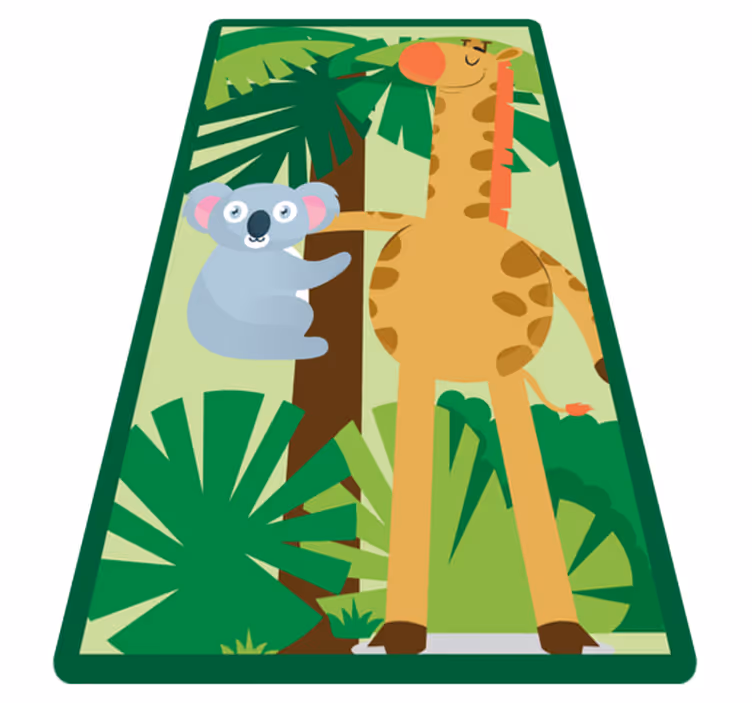 Jungle Friends Adventure nursery rug - TenStickers