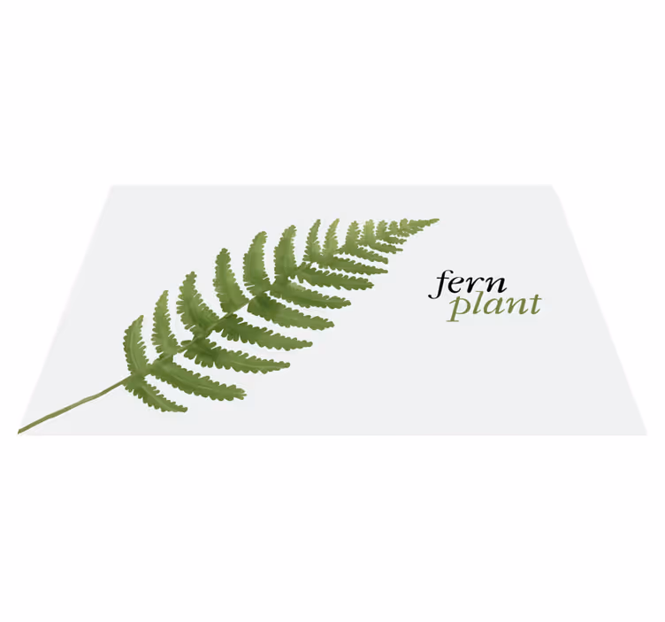Fern plant design floral rug - TenStickers