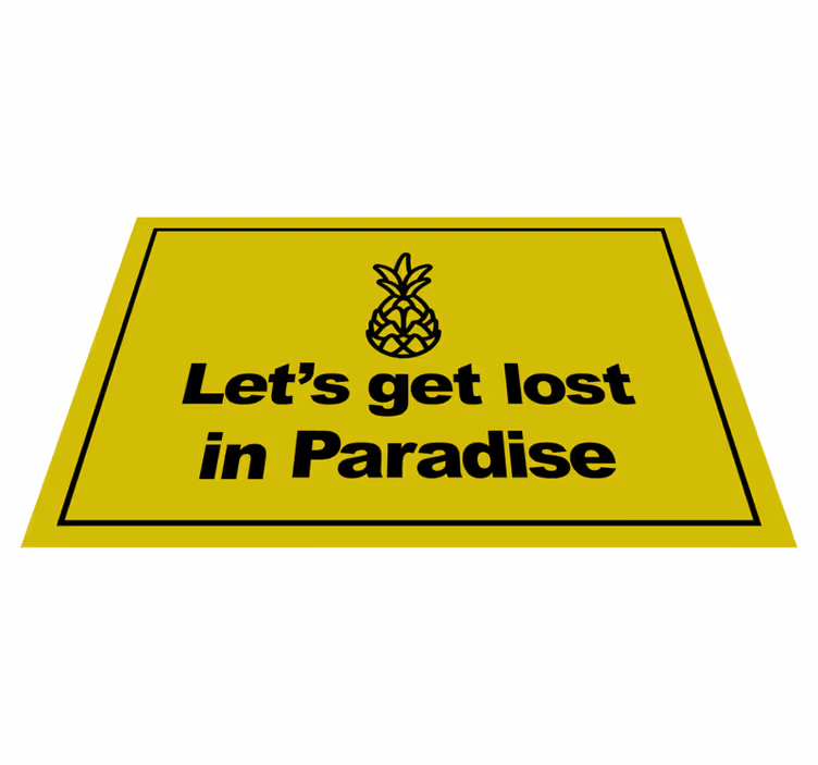 Get Lost Paradise quote rug - TenStickers