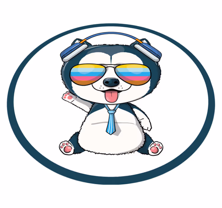 Cool Doggy Character kids carpet - TenStickers