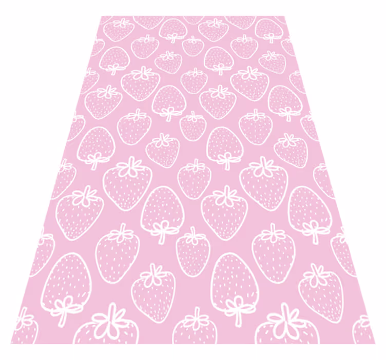 Strawberry Motif kitchen mat - TenStickers