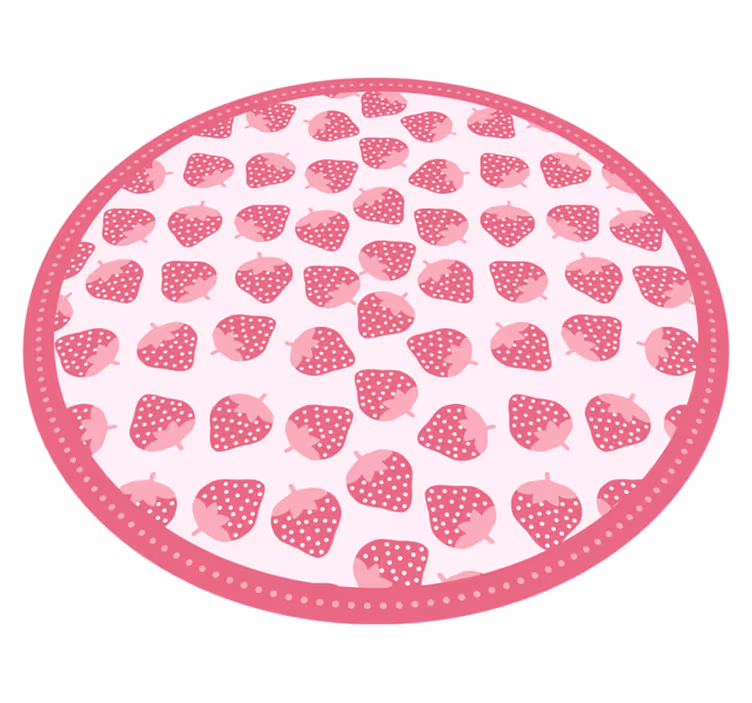 Sweet Strawberry Pattern kitchen mat - TenStickers