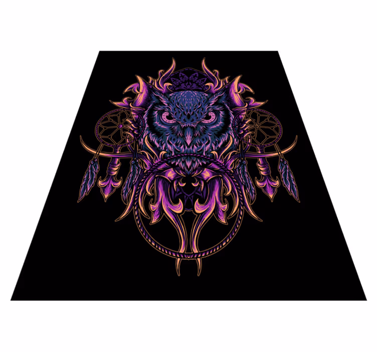 Owl Dreamcatcher Art animal mat - TenStickers