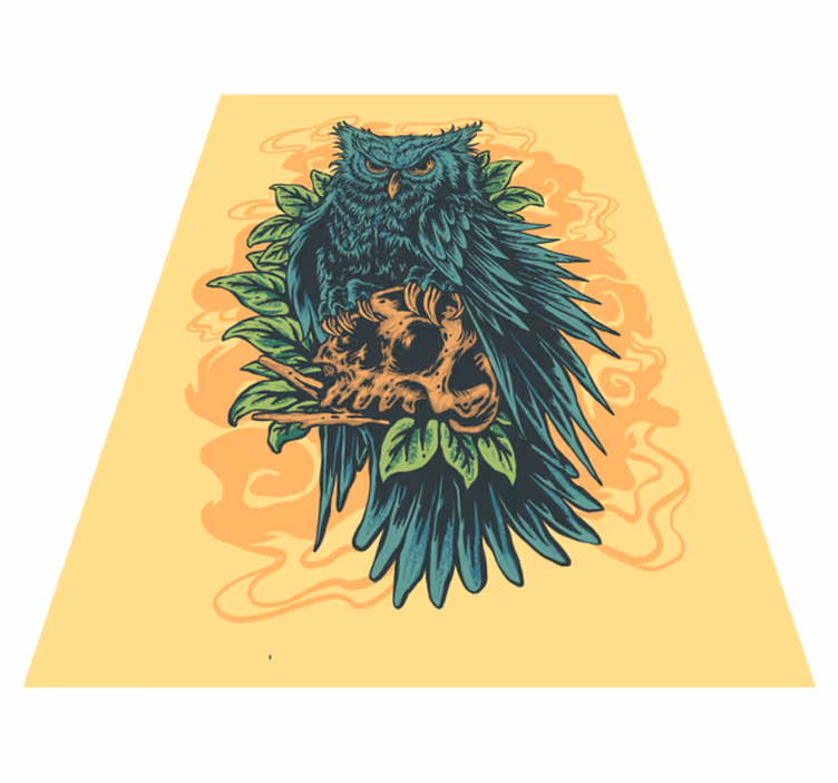 MYSTICAL OWL ART animal print rug - TenStickers