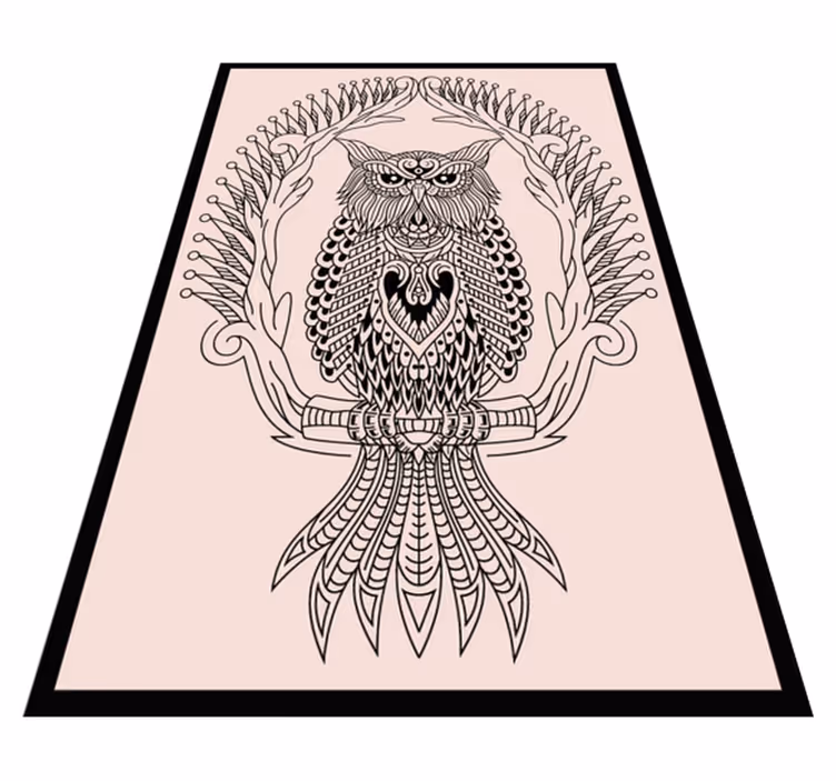 Owl Mandala Design animal mat - TenStickers
