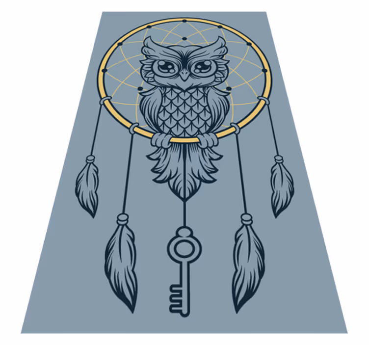 Owl dreamcatcher teenage bedroom rug - TenStickers