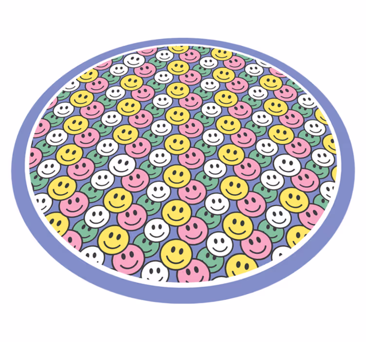 Happy Smiley Faces kids rug - TenStickers