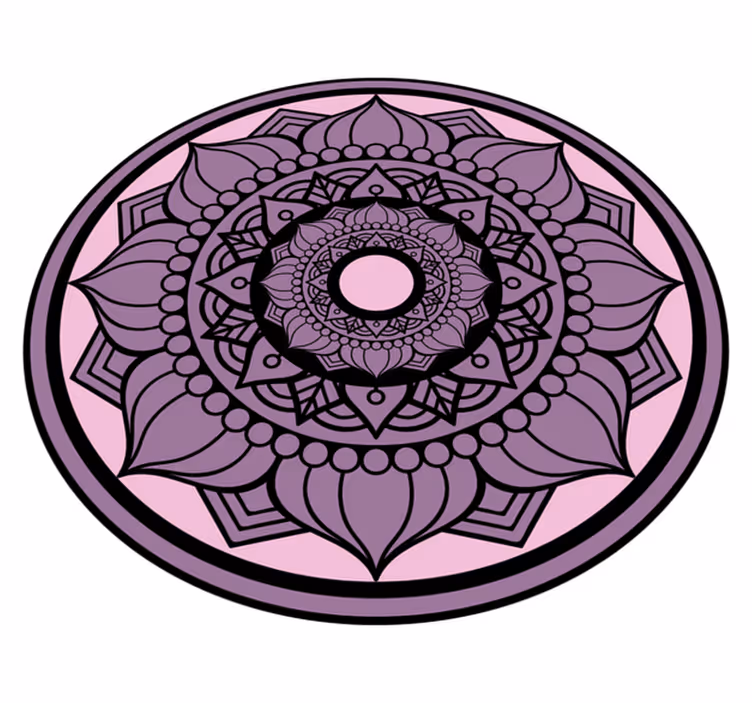 Circular Floral Pattern mandala rug - TenStickers