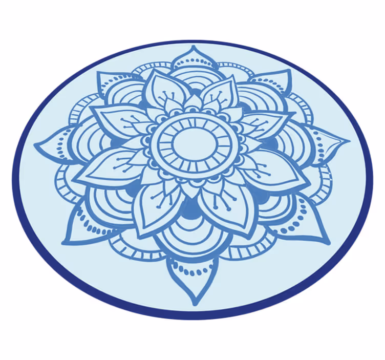 Intricate Floral Motif mandala rug - TenStickers