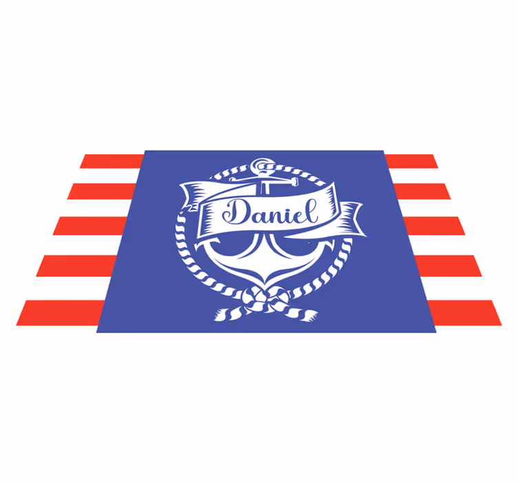 Nautical anchor design custom floor mat - TenStickers