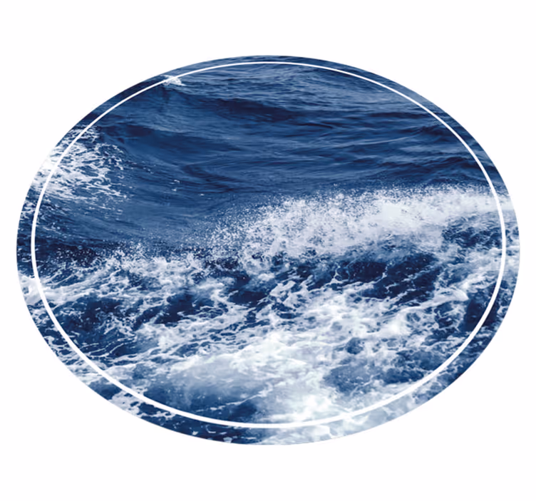 Ocean Wave Motion circular rug - TenStickers