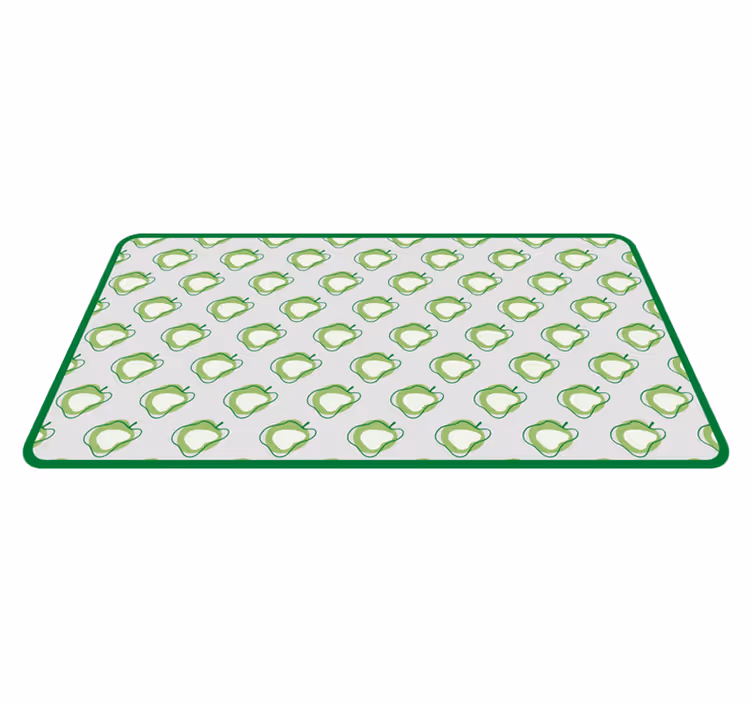 Green Pear Pattern kitchen mat - TenStickers
