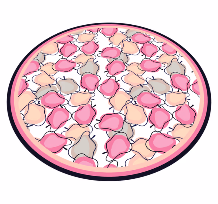 Blush fruit arrangement kitchen mat - TenStickers