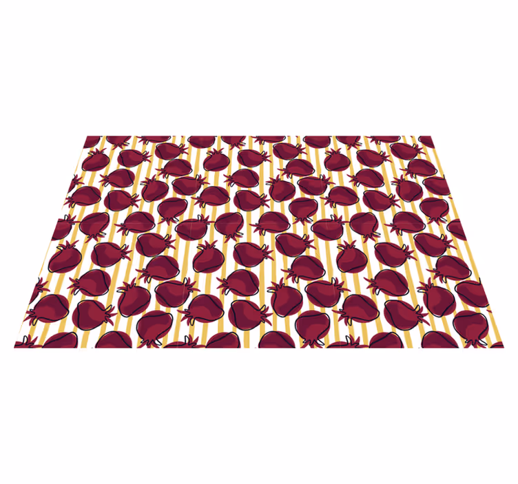 Pomegranate pattern kitchen mat - TenStickers