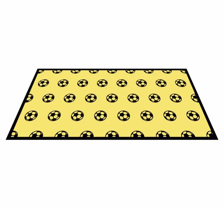 Yellow Soccer Pattern game rug - TenStickers