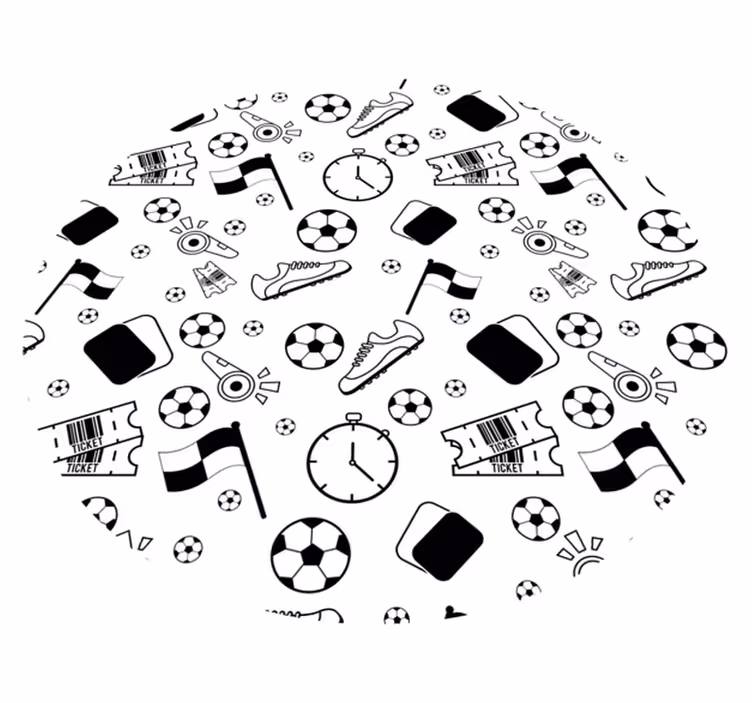 Sports Themed Fun game rug - TenStickers