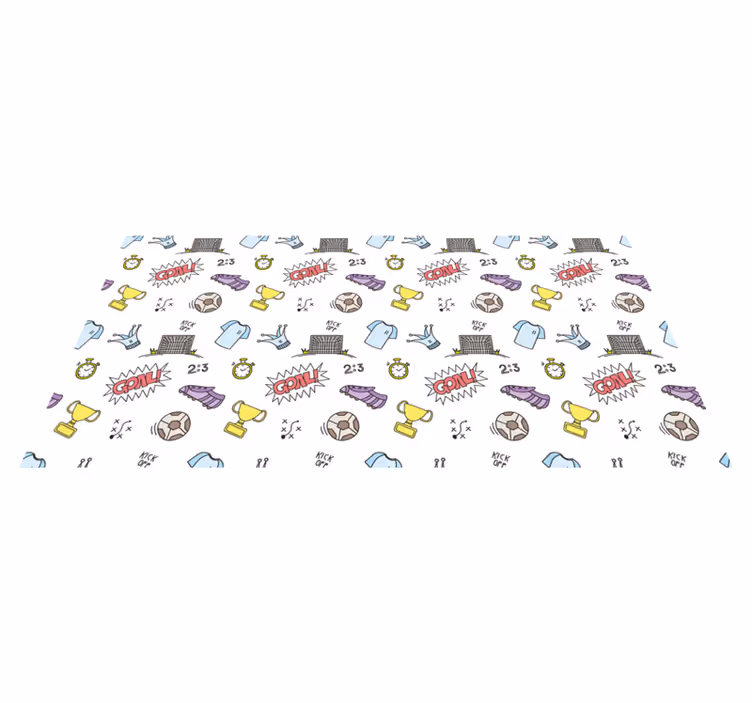 Sporting Symbols Theme game rug - TenStickers