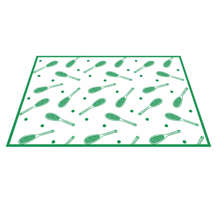 Kids rug tennis racket design - TenStickers