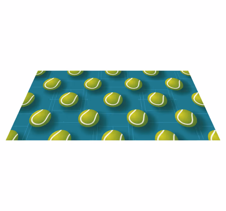 Tennis Ball Pattern teenage bedroom rug - TenStickers
