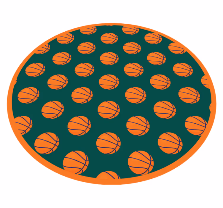 Road map rug basketball court design - TenStickers