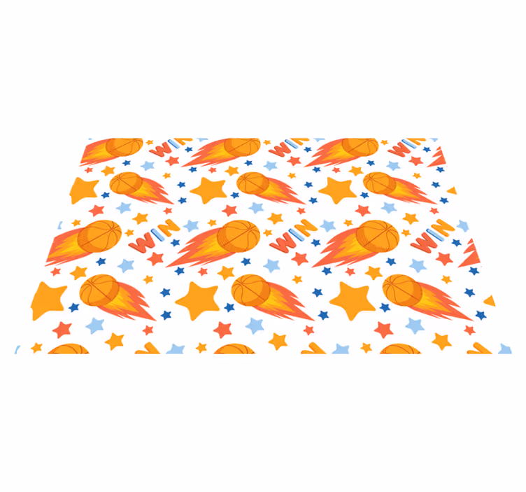 Sporty Stars Design game rug - TenStickers