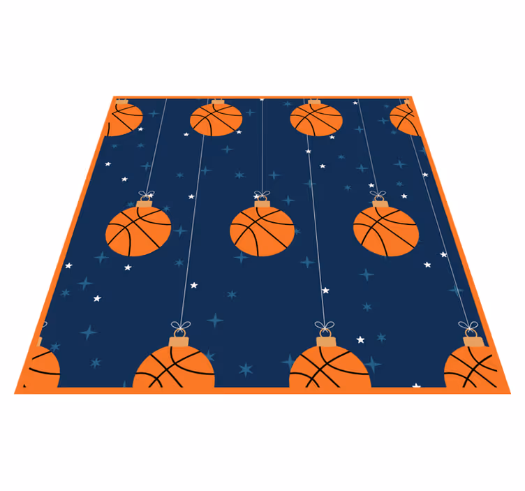 Basketball Ornament Pattern kids rug - TenStickers