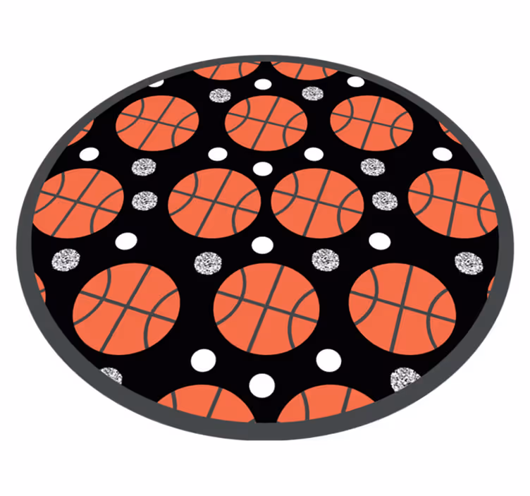 Basketball balls game rug - TenStickers