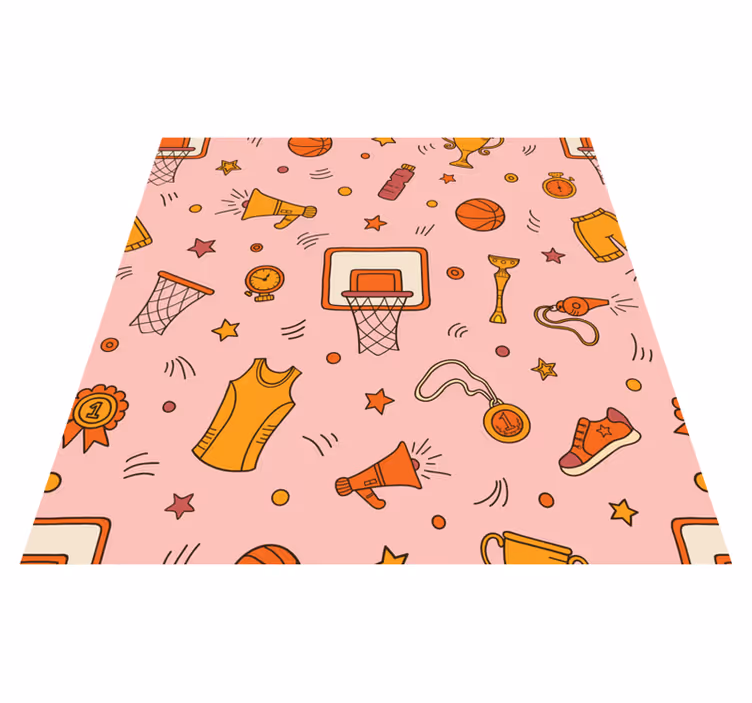 Sporty Fun Elements game rug - TenStickers