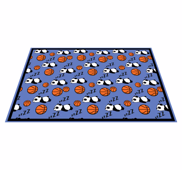 Sleeping Panda Sports kids rug - TenStickers