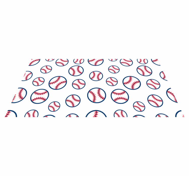 Baseball Pattern game rug - TenStickers