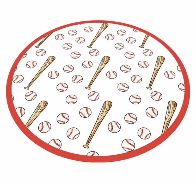 Baseball Season Fun game rug - TenStickers