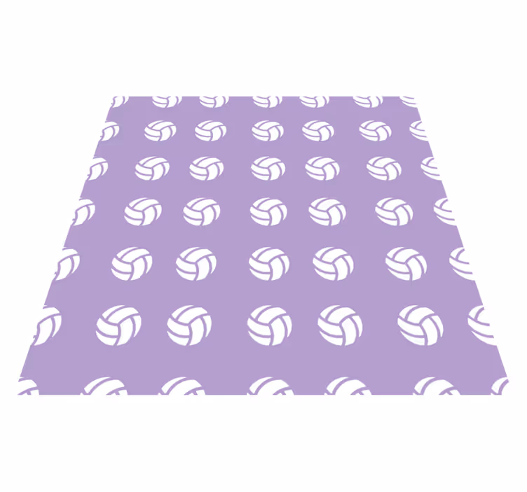 Purple Volleyball Pattern game rug - TenStickers