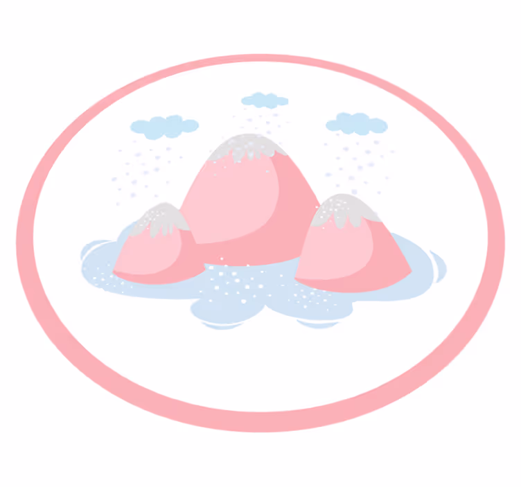 Snowy Mountain Scene kids carpet - TenStickers
