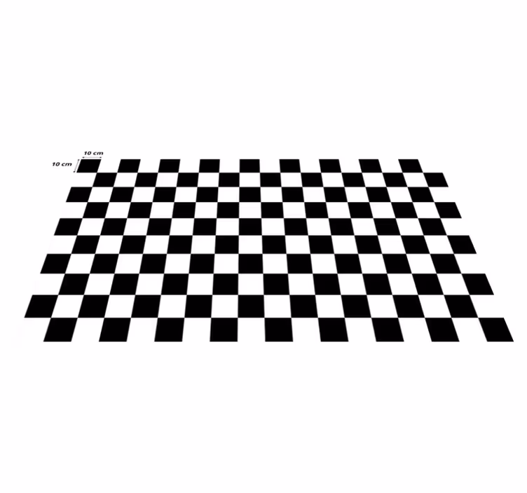 Black and white plaid geometric rug - TenStickers