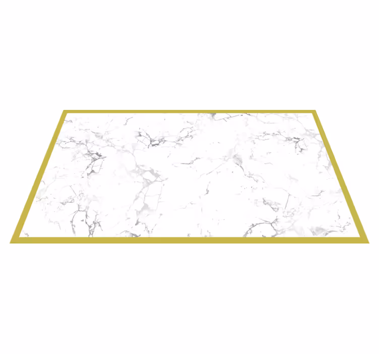 Stylish outlined effect marble rug - TenStickers